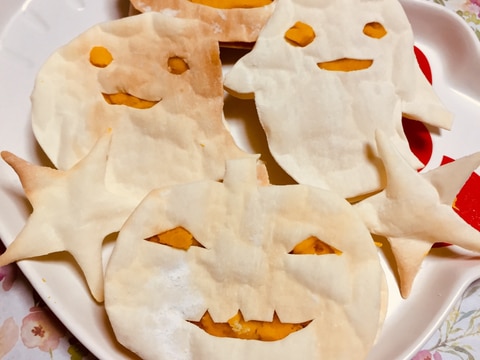 ハロウィン★餃子の皮でかぼちゃパイ♪